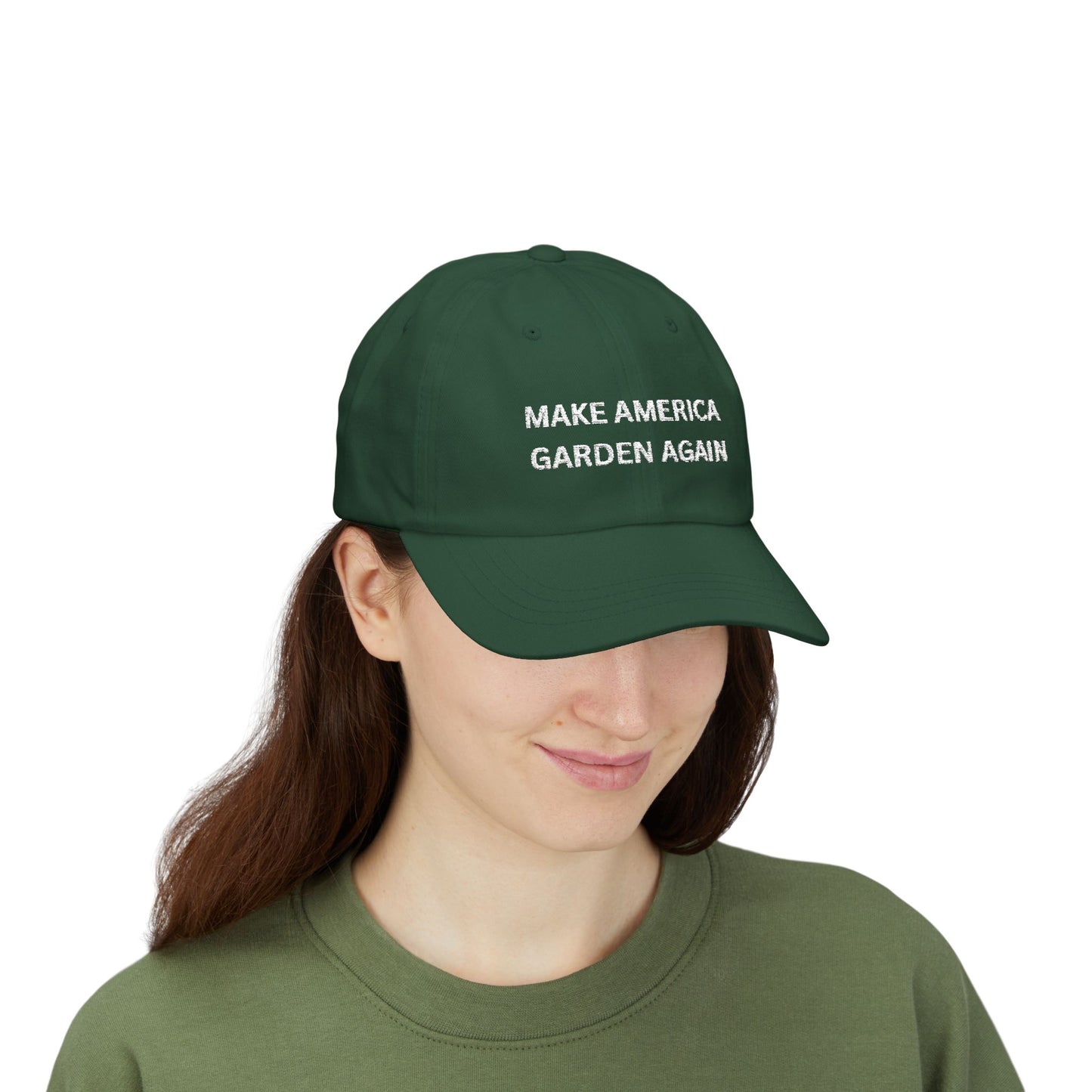 Make America Garden Again Classic Dad Cap - Trendy Green Hat for Gardening Enthusiasts