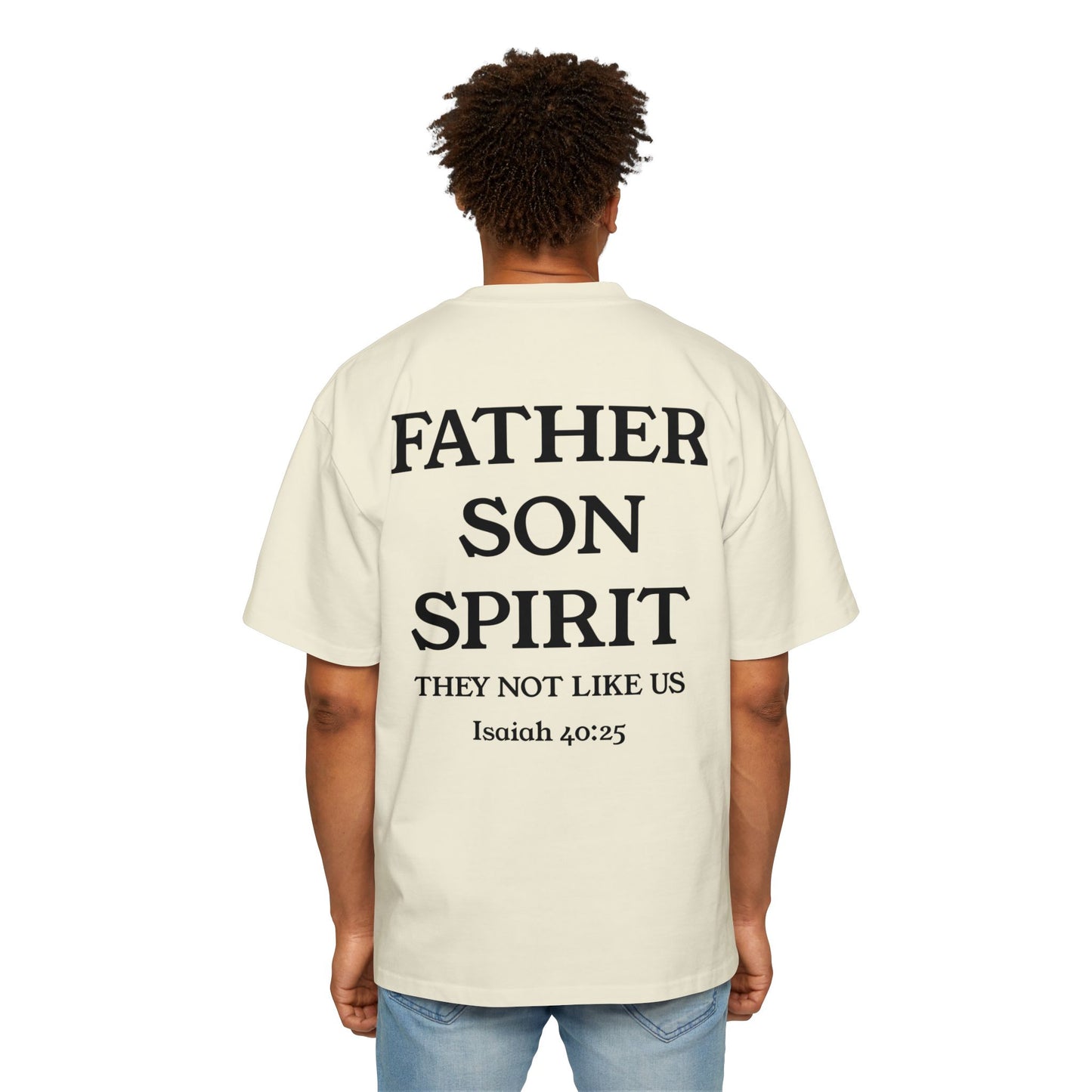 Copy of Faith-Inspired Oversized Tee - Perfect for Dads, Sons, and Family Gatherings, Comfortable Casual Wear, Gift for Father's Day, Spiritual