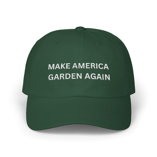 Make America Garden Again Classic Dad Cap - Trendy Green Hat for Gardening Enthusiasts